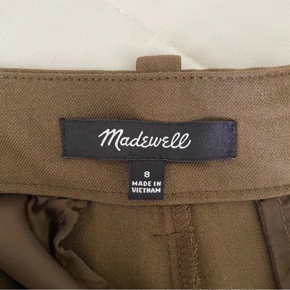 Madewell Fairbanks Pant Dark Olive Size 8 - Picture 11 of 13
